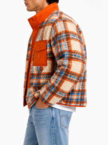The Polo Flannel Overshirt Burnt Orange