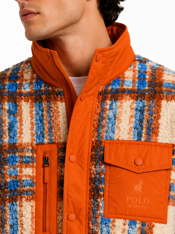 The Polo Flannel Overshirt Burnt Orange
