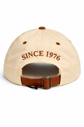 Polo Cap 6 Panel Two Tone Tan/Stone