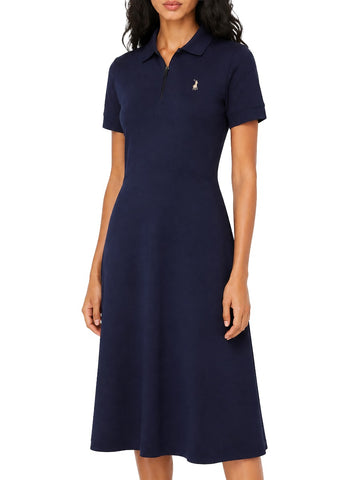 Polo Dress Ladies Golfer Emily Fit & Flare Carbon Navy