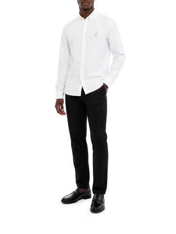 Polo Shirts Long-Sleeve Classic Plain Oxford White
