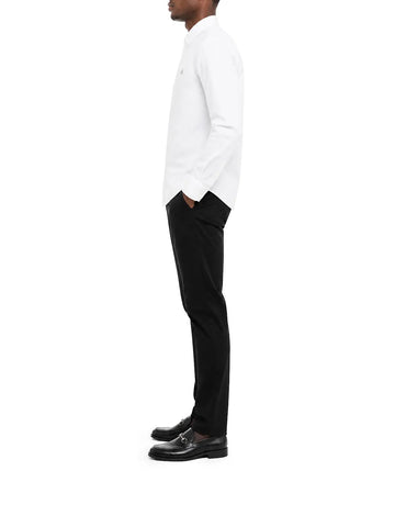 Polo Shirts Long-Sleeve Classic Plain Oxford White
