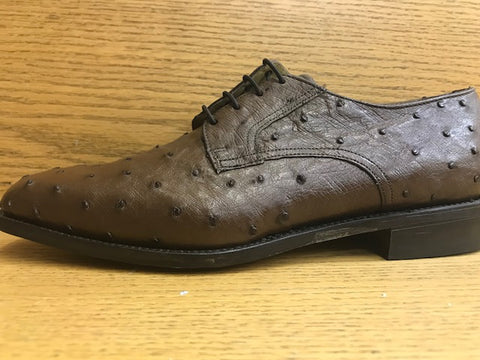 Crockett & Jones Leather Ostrich Brown Kango