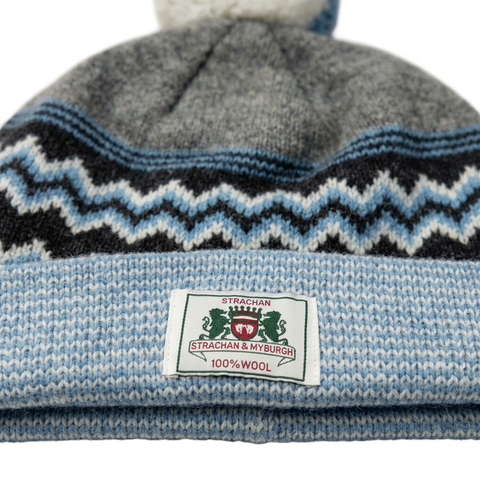 Strachan Chev Light Grey/Sky Beanie