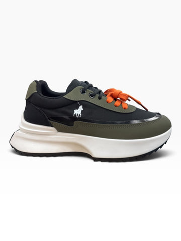 Polo Sneaker Nylon Logo Runner Olive