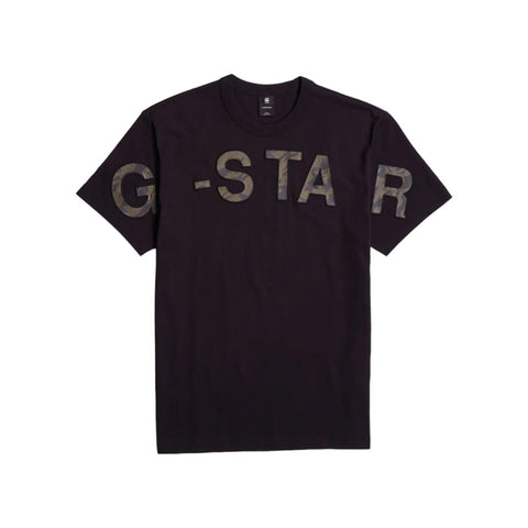 G Star T-Shirt Embro Print Dark Black