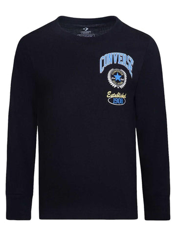 Converse All Star Boys Long-Sleeve T-Shirt Sport Stack Black
