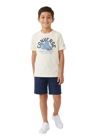 Converse Boys T-Shirt Retro Rem X Sneaker Arc Egret Cream