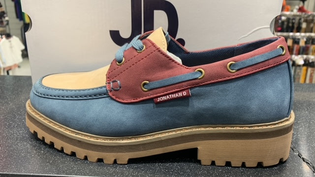 Jonathan D Boat Navy/Maroon/Taupe