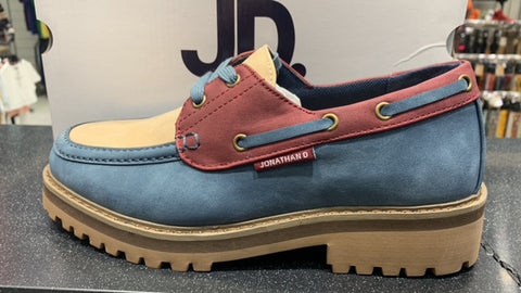 Jonathan D Boat Navy/Maroon/Taupe