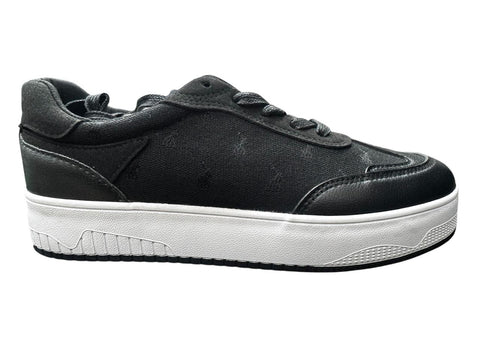 Polo Ladies Sneakers Panelled Jaquard Black