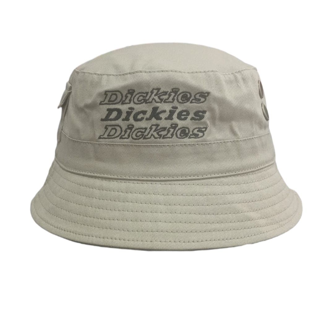 Dickies Stacked Logo Bucket Hat – Stone Beige