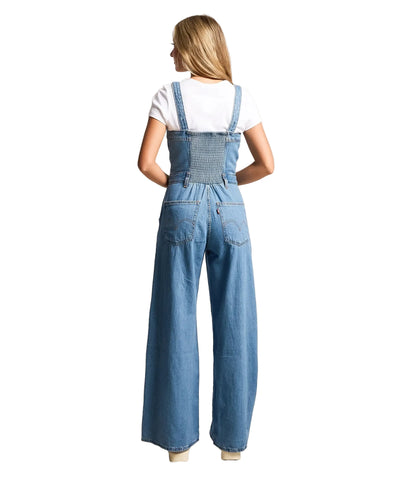 Levis Ladies Jeans Jumpsuit Wideleg Audra Seamed Lt Demin