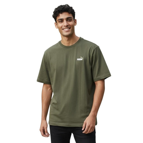 Puma T-Shirt Essential Small Logo Dark Olive