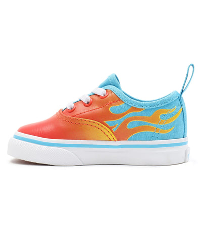 Vans Kids Authentic Elastic Hot Flame Blue And Orange
