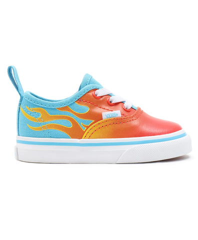 Vans Kids Authentic Elastic Hot Flame Blue And Orange
