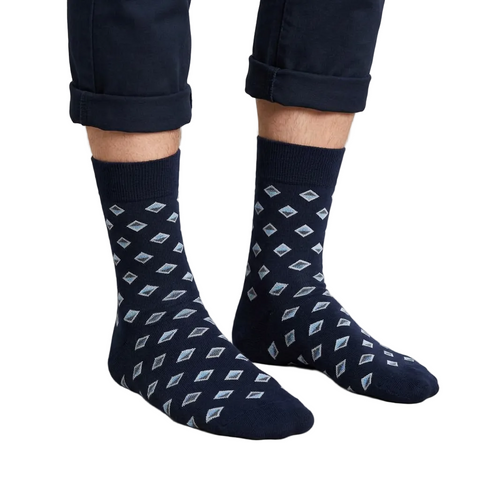 Pringle Socks Junior Geo Navy