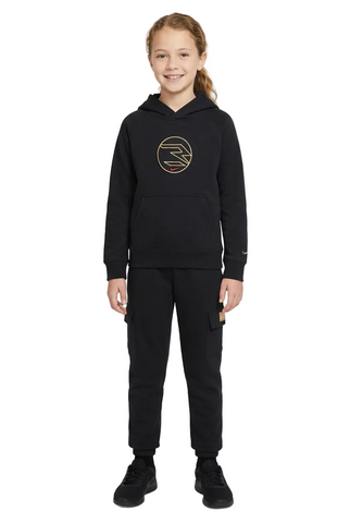 Nike Kids Tracksuit Rwb Chenille Patch Hoodie Cargo Pants Black