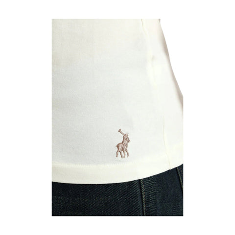 Polo T-Shirt Ladies Ash Logo Off White