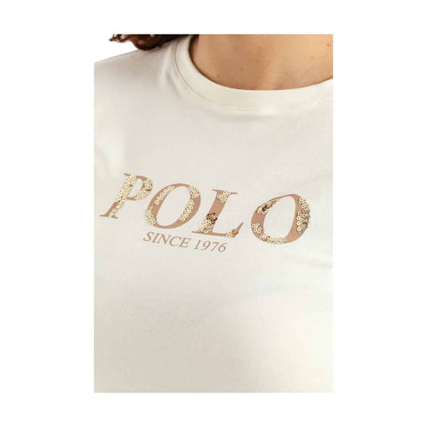 Polo T-Shirt Ladies Ash Logo Off White