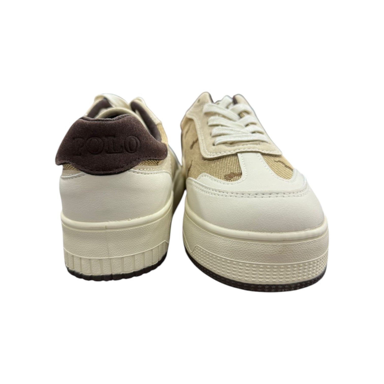 Polo Womens Panelled Jacquard Sneaker - Stone