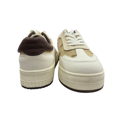 Polo Womens Panelled Jacquard Sneaker - Stone