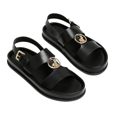 Polo Ladies Moulded Unit Trim Sandal - Black