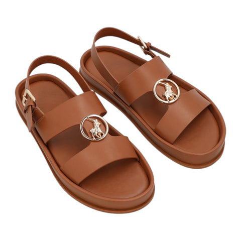 Polo Ladies Moulded Unit Trim Sandal | Tan