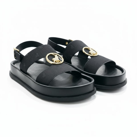 Polo Ladies Moulded Unit Trim Sandal - Black