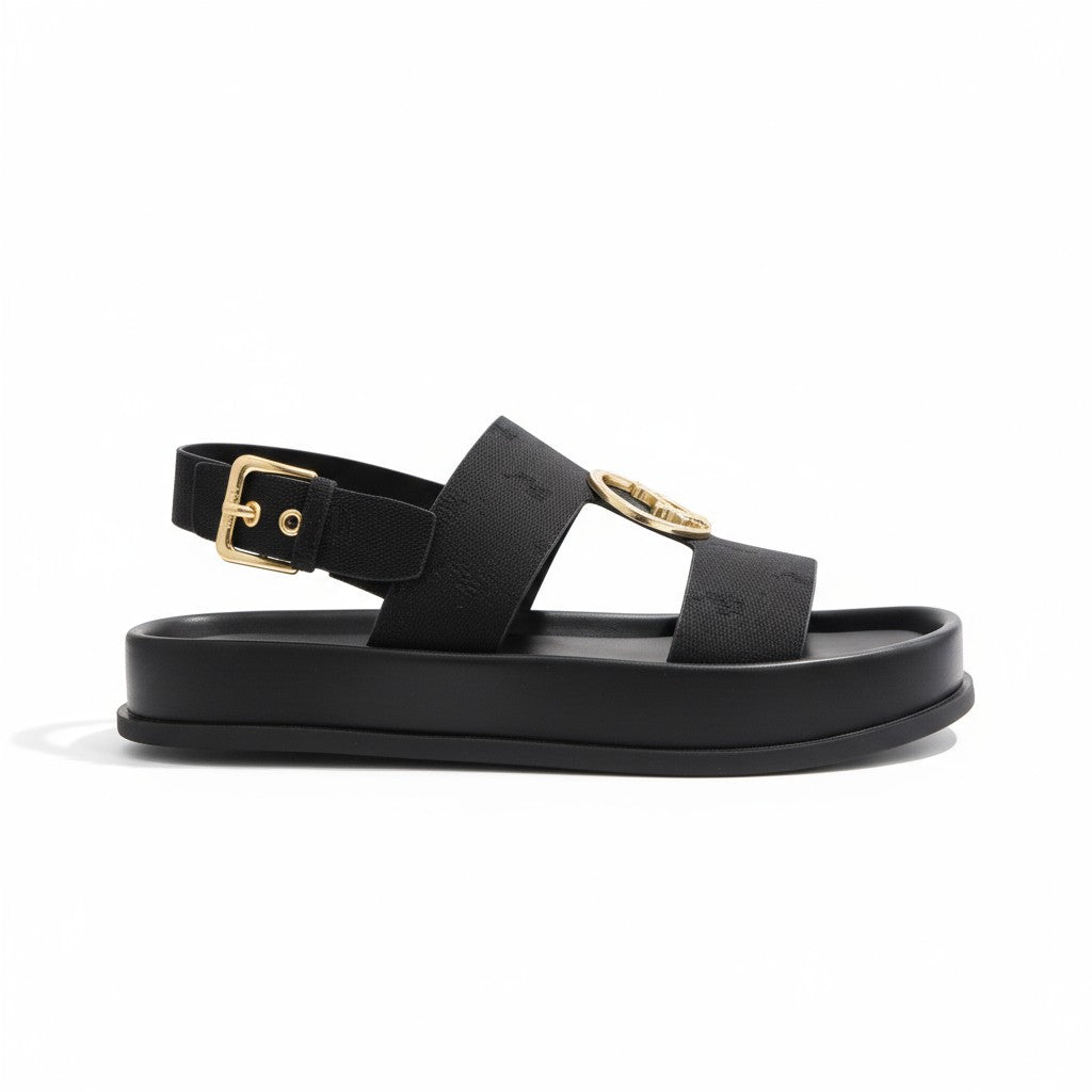 Polo Ladies Moulded Unit Trim Sandal - Black