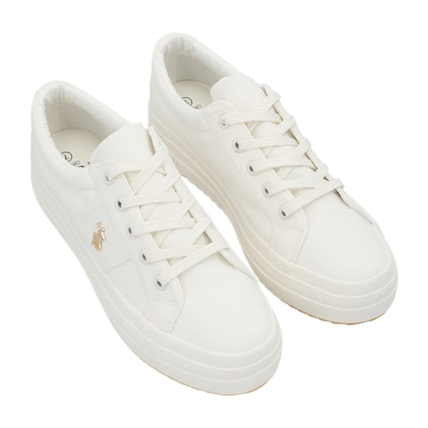 Polo Ladies Classic Canvas Sneaker - White