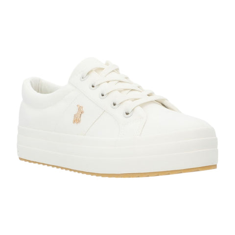 Polo Ladies Classic Canvas Sneaker - White