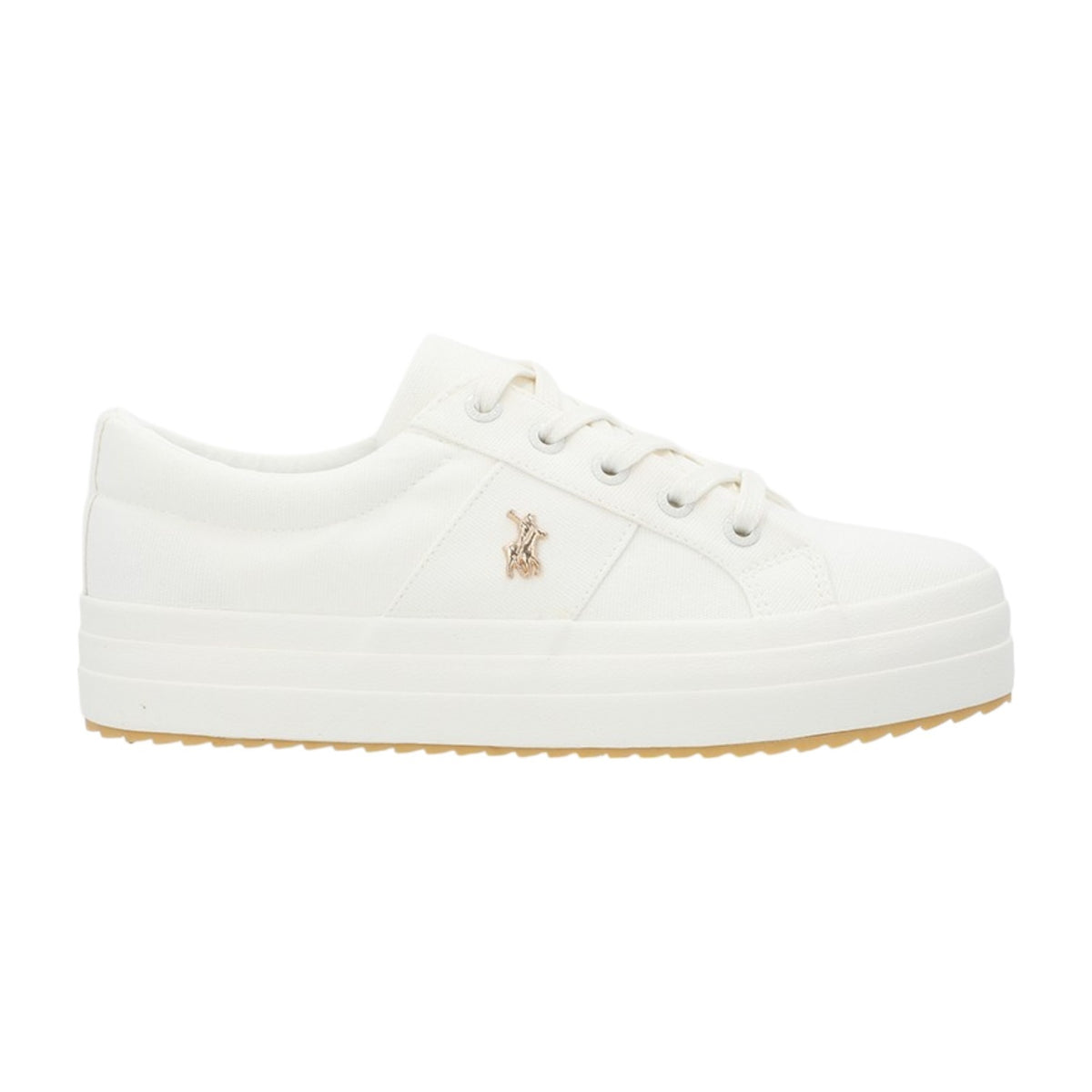 Polo Ladies Classic Canvas Sneaker - White