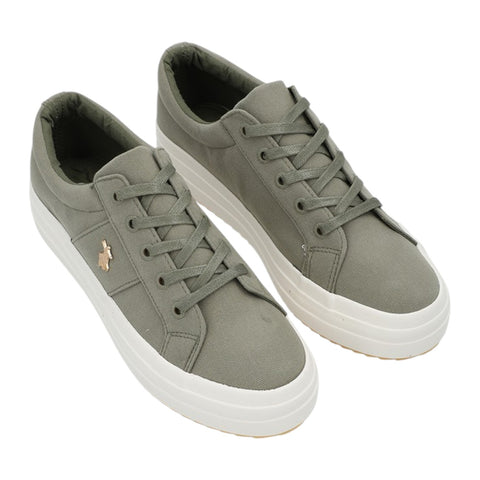 Polo Ladies Classic Canvas Sneaker - Olive