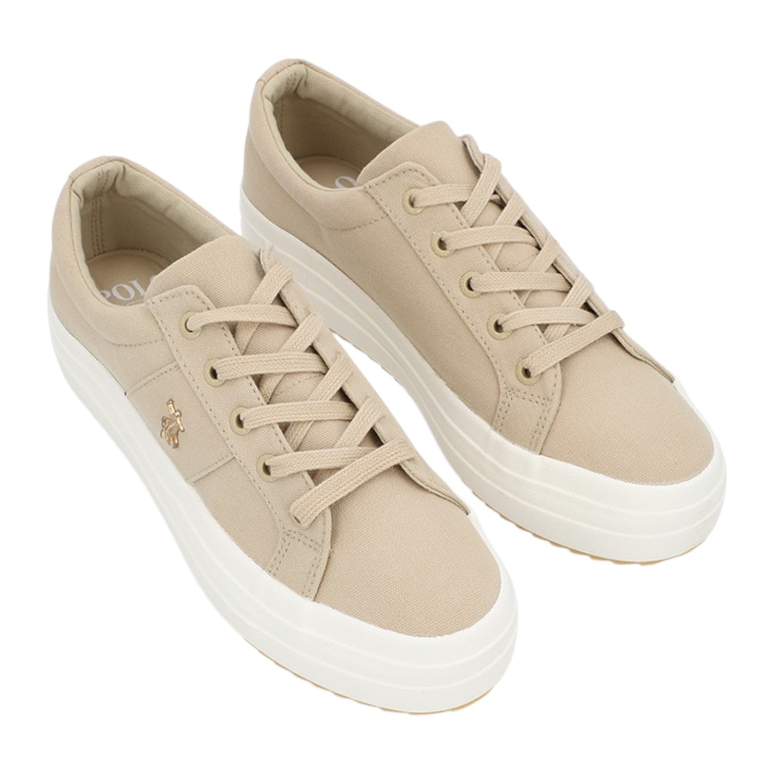 Polo Ladies Classic Canvas Sneaker - Stone