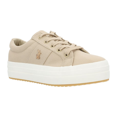 Polo Ladies Classic Canvas Sneaker - Stone