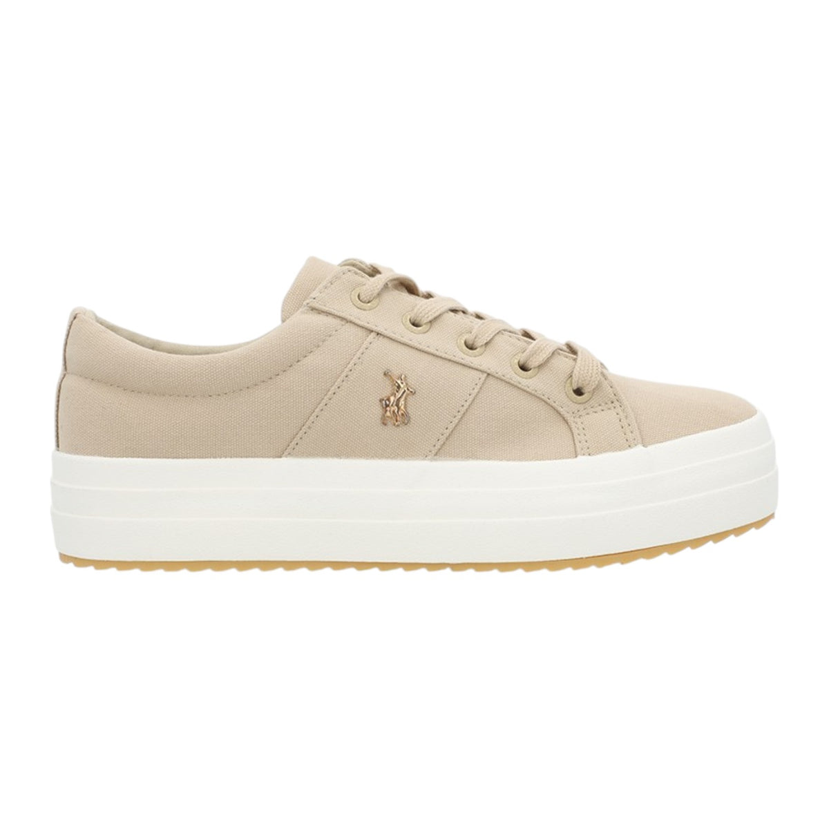 Polo Ladies Classic Canvas Sneaker - Stone