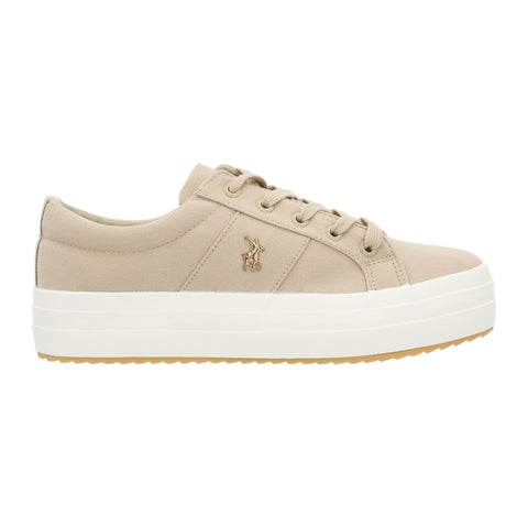 Polo Ladies Classic Canvas Sneaker - Stone