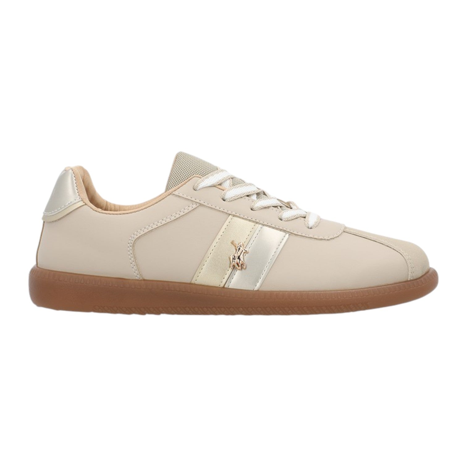 Polo Ladies Side Flash Retro Sneaker - Stone