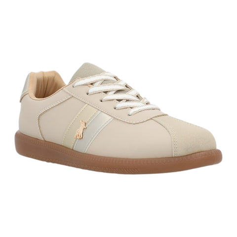 Polo Ladies Side Flash Retro Sneaker - Stone