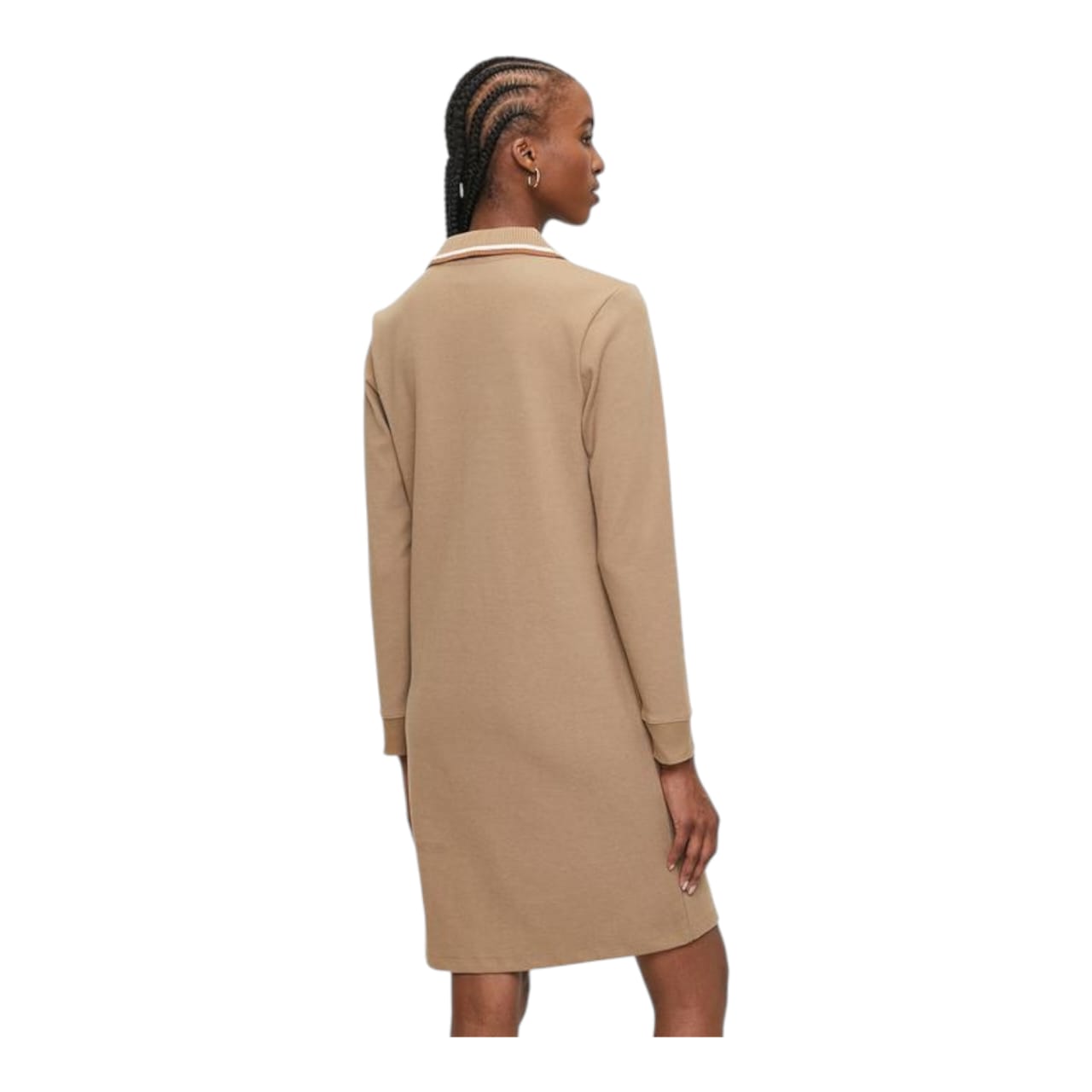 Polo L/S V-Neck Sam Golfer Dress - Stone