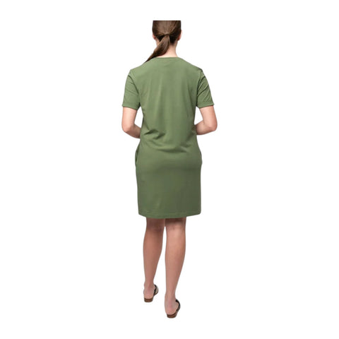 Polo Womens Nandi Short Sleeve T-Shirt Dress - Olive