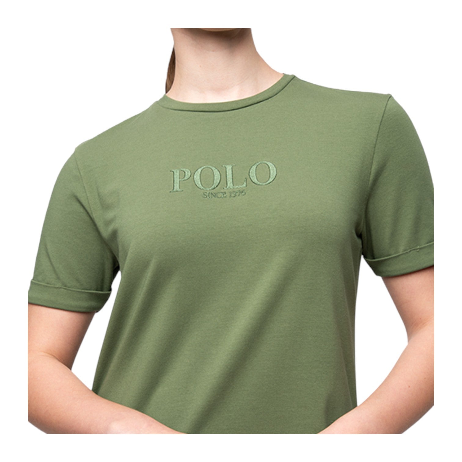 Polo Womens Nandi Short Sleeve T-Shirt Dress - Olive