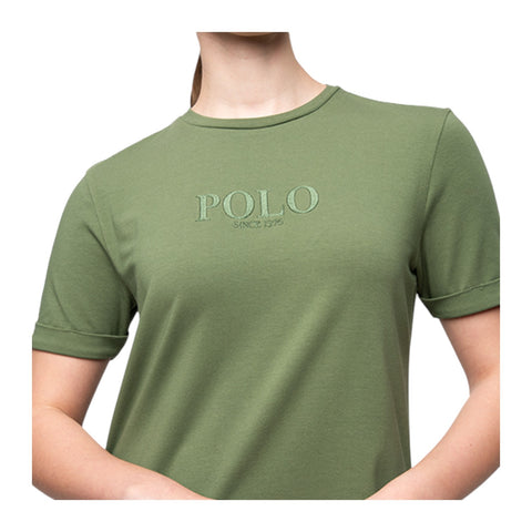 Polo Womens Nandi Short Sleeve T-Shirt Dress - Olive