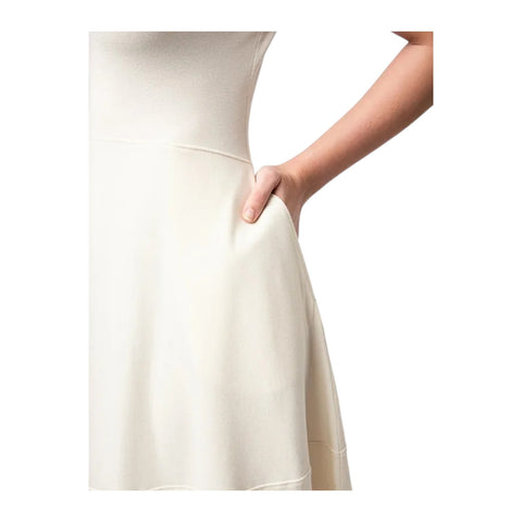 Polo Womens Emily Short Sleeve Fit & Flare Golfer Dress - Off White