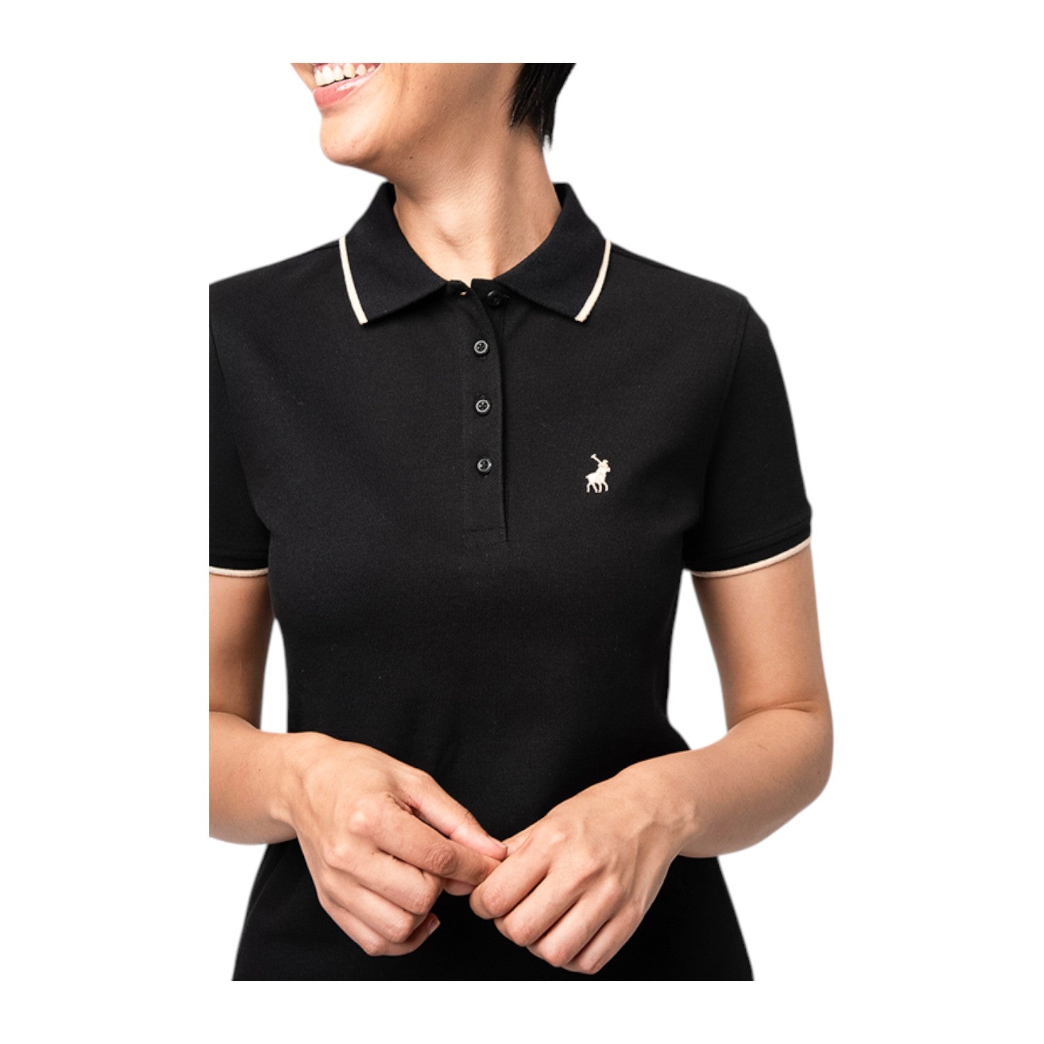 Polo Womens Leah Short Sleeve Golfer Dress - Black