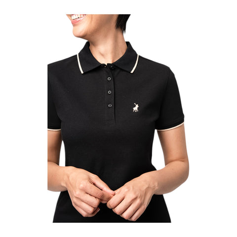Polo Womens Leah Short Sleeve Golfer Dress - Black