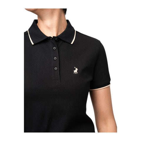 Polo Womens Leah Short Sleeve Golfer Dress - Black