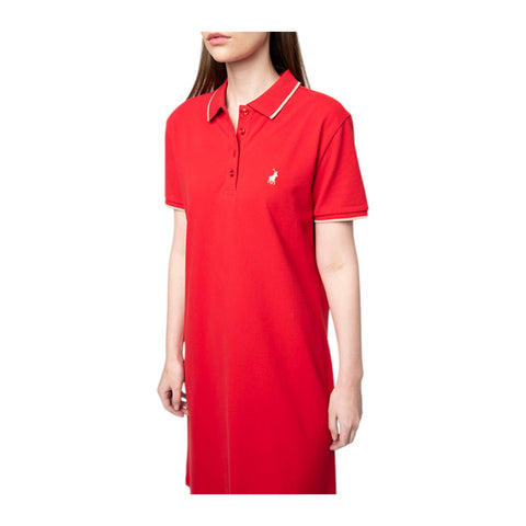 Polo Ladies Short Sleeve Leah Golfer Dress - Tango Red