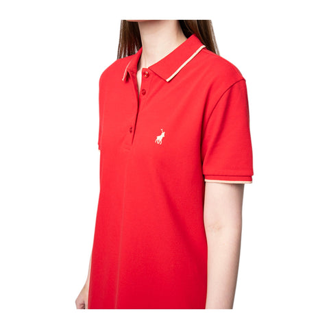 Polo Ladies Short Sleeve Leah Golfer Dress - Tango Red